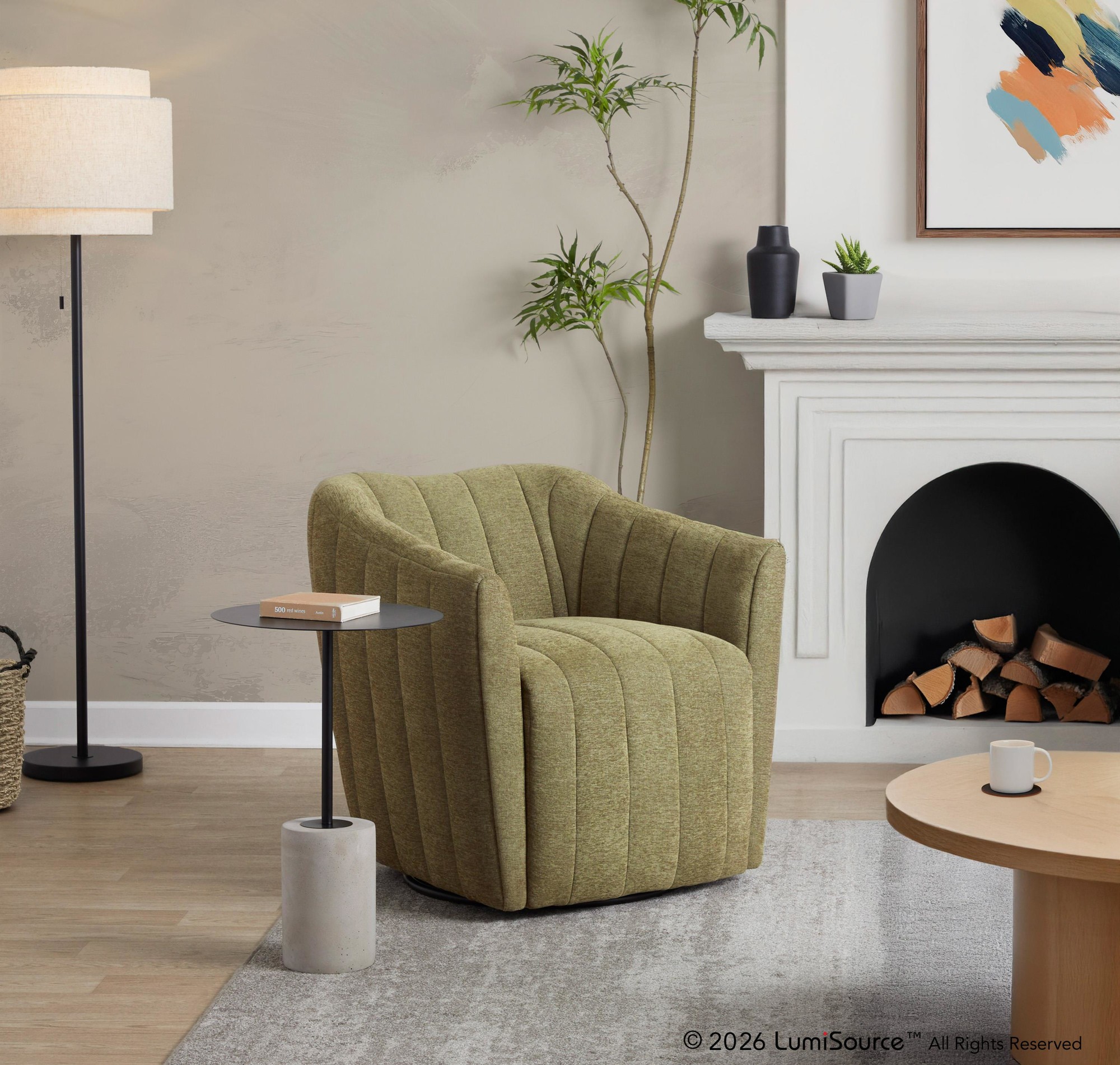 Finley Upholstered Swivel Accent Chair